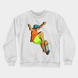 Skater Girl Crewneck Sweatshirt